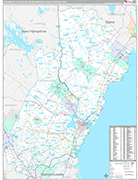 Portsmouth-Rochester Wall Map Premium Style